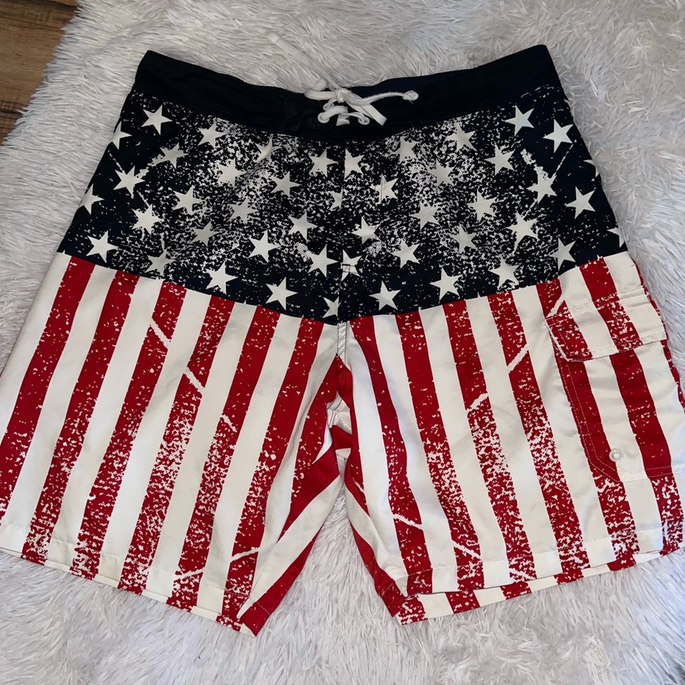 World Calhoun patriotic swim trunks, XL